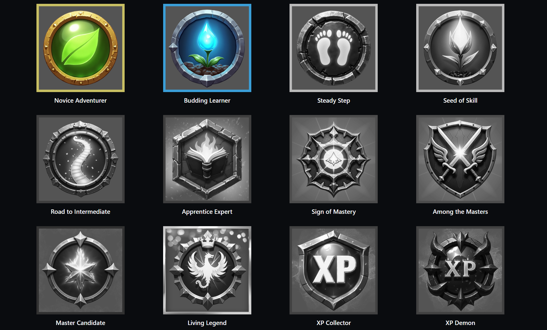 XP, points, and badges