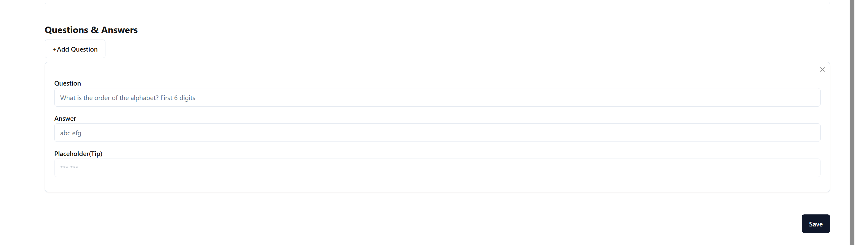 Step Questions UI